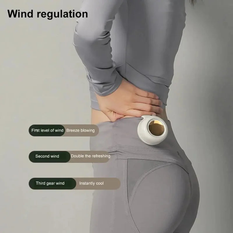Mini ventilador portátil sin aspas con clip — silencioso, recargable y 3 velocidades