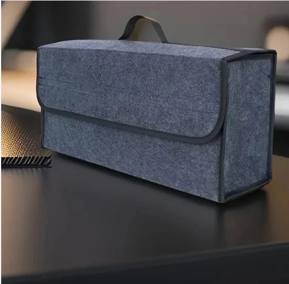 Organizador de maletero para coche de fieltro — compartimentos antideslizantes 50x24x16cm