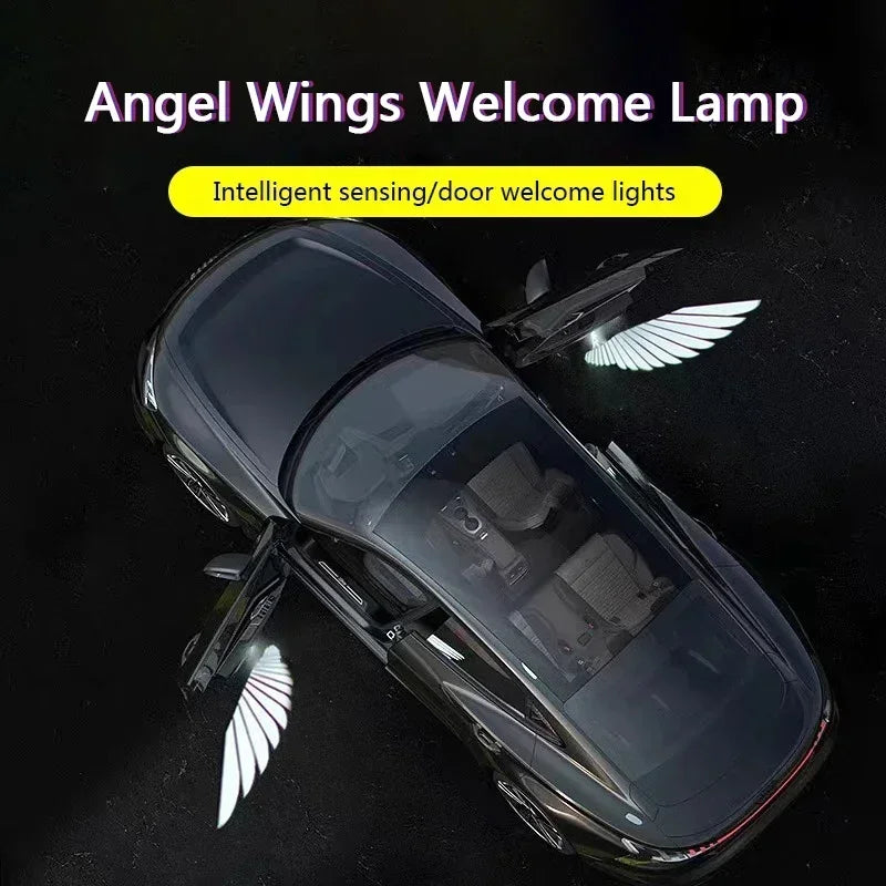 Proyector láser para puertas de coche — luz de bienvenida automática sin cableado