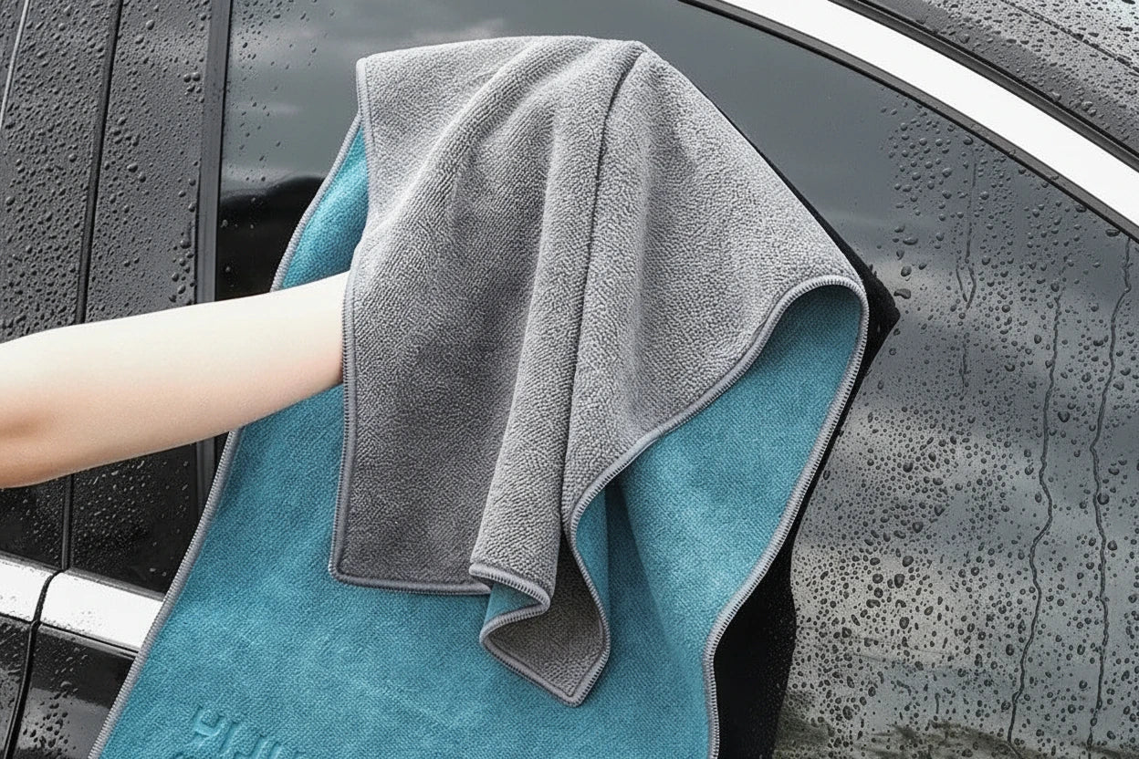 Toalla de microfibra para coche — ultrasuave, sin pelusa y súper absorbente