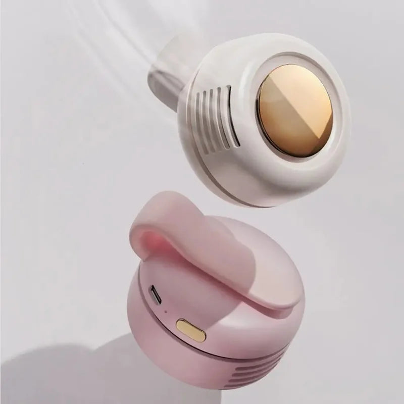 Mini ventilador portátil sin aspas con clip — silencioso, recargable y 3 velocidades