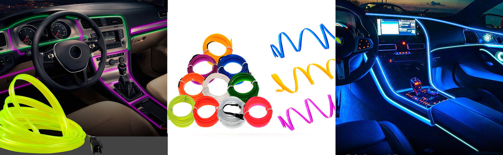 Tira de luz neón flexible 5m USB — luz ambiental para coche, habitación y decoración