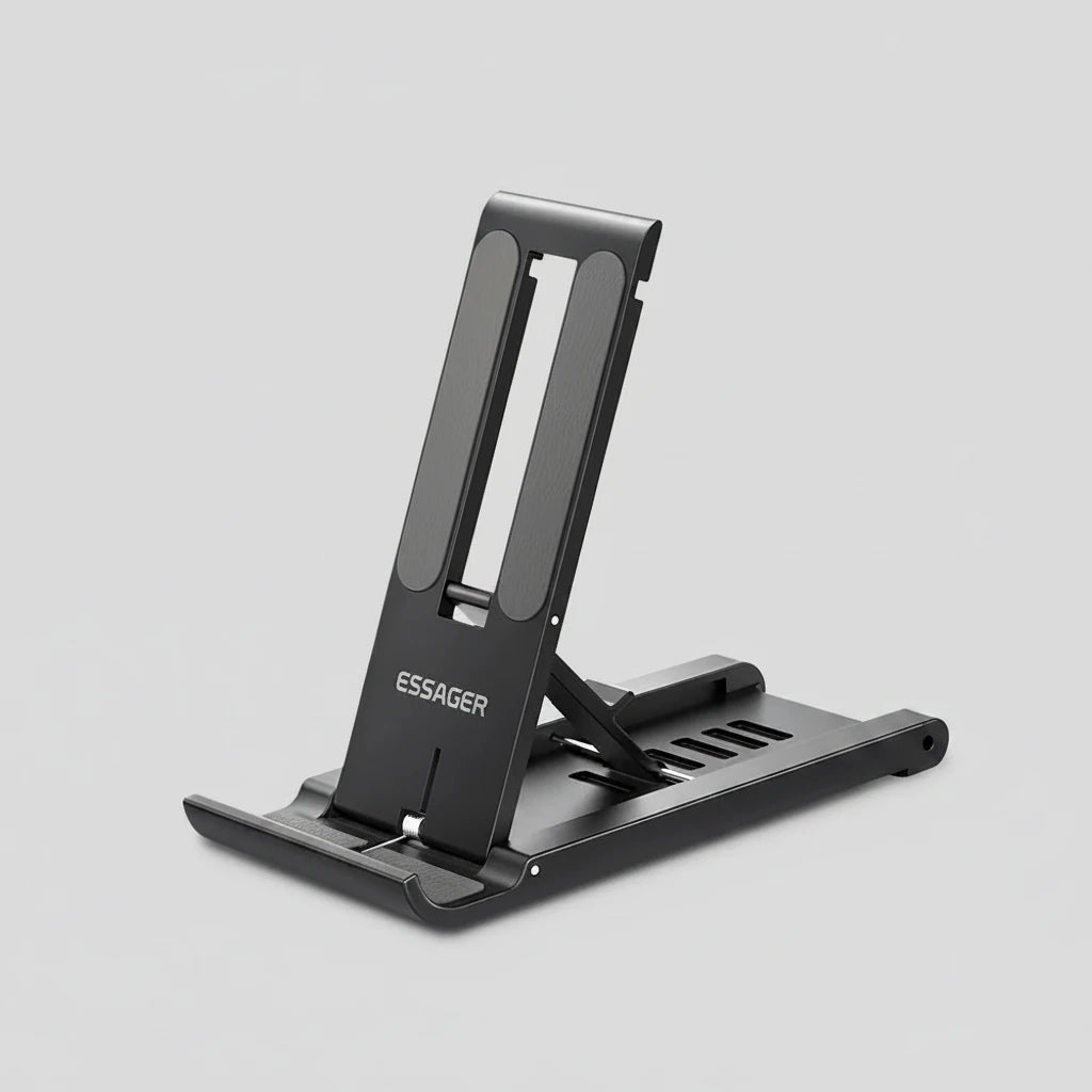 Soporte Plegable para Móvil y Tablet — Base de Escritorio Portátil Universal Ajustable