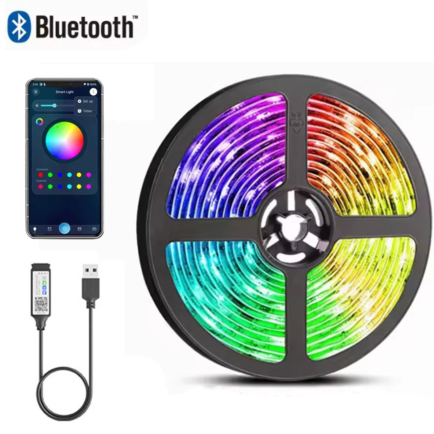 Tira LED RGB USB con Control por APP — Iluminación Ambiente para TV y Habitación