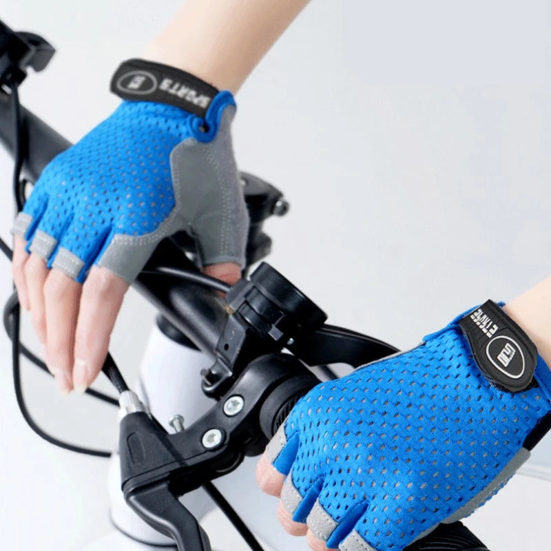 Guantes de ciclismo y patineta para niños — antideslizantes, transpirables, 4 a 12 años
