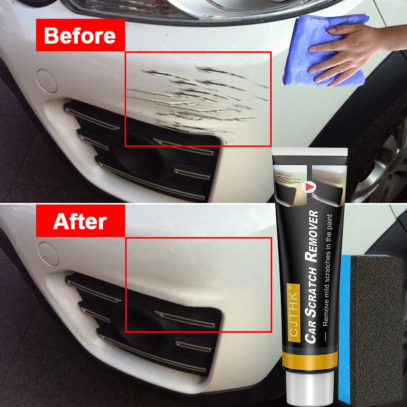 Cera eliminadora de arañazos para coche — pulido y reparación de pintura en casa