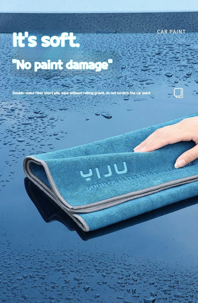 Toalla de microfibra para coche — ultrasuave, sin pelusa y súper absorbente