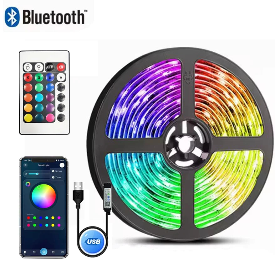 Tira LED RGB USB con Control por APP — Iluminación Ambiente para TV y Habitación