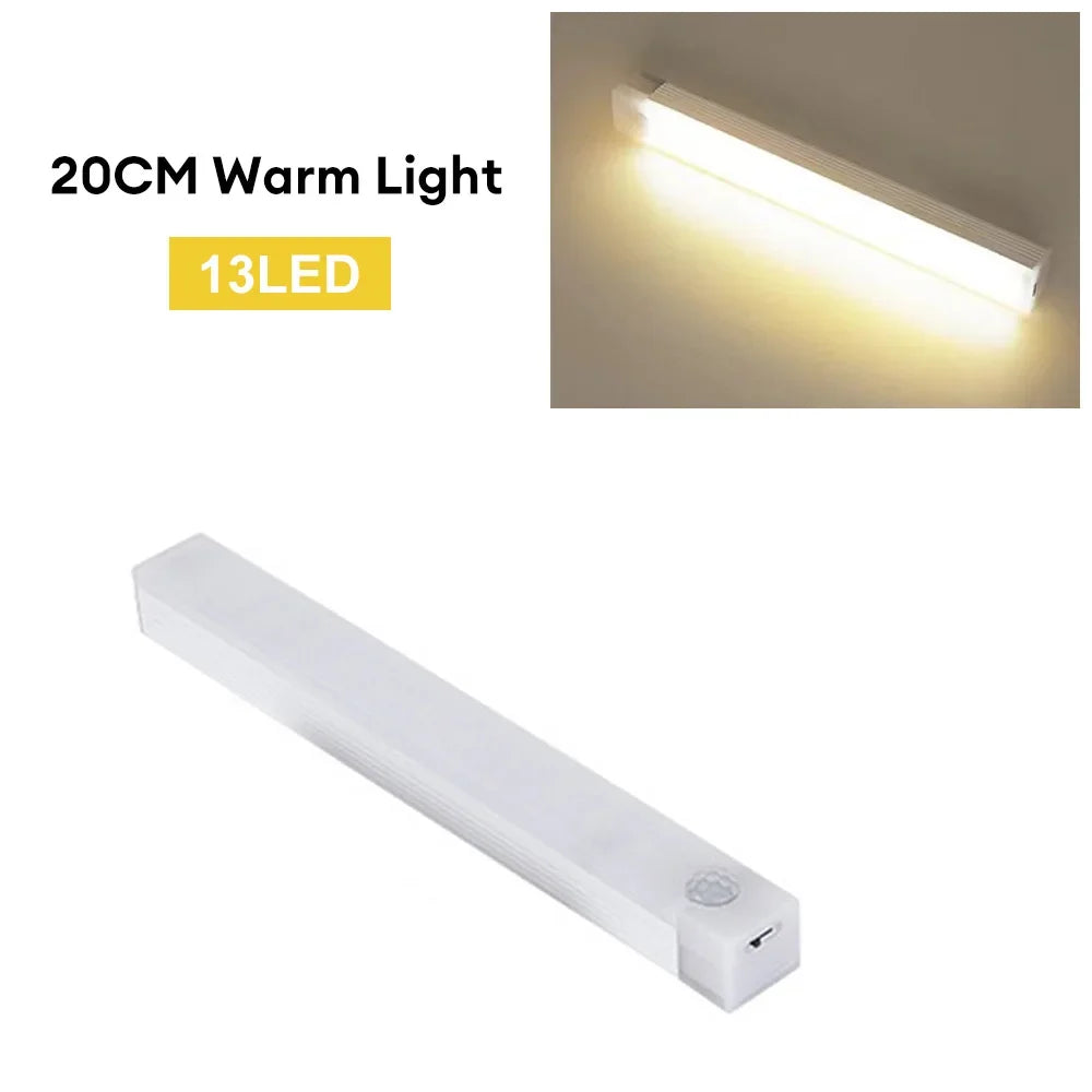 Luz LED con sensor de movimiento recargable USB-C — para armario, cocina y pasillo
