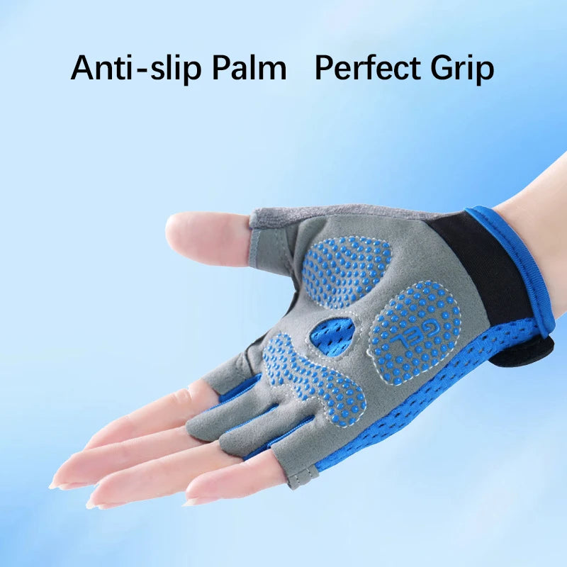 Guantes de ciclismo y patineta para niños — antideslizantes, transpirables, 4 a 12 años