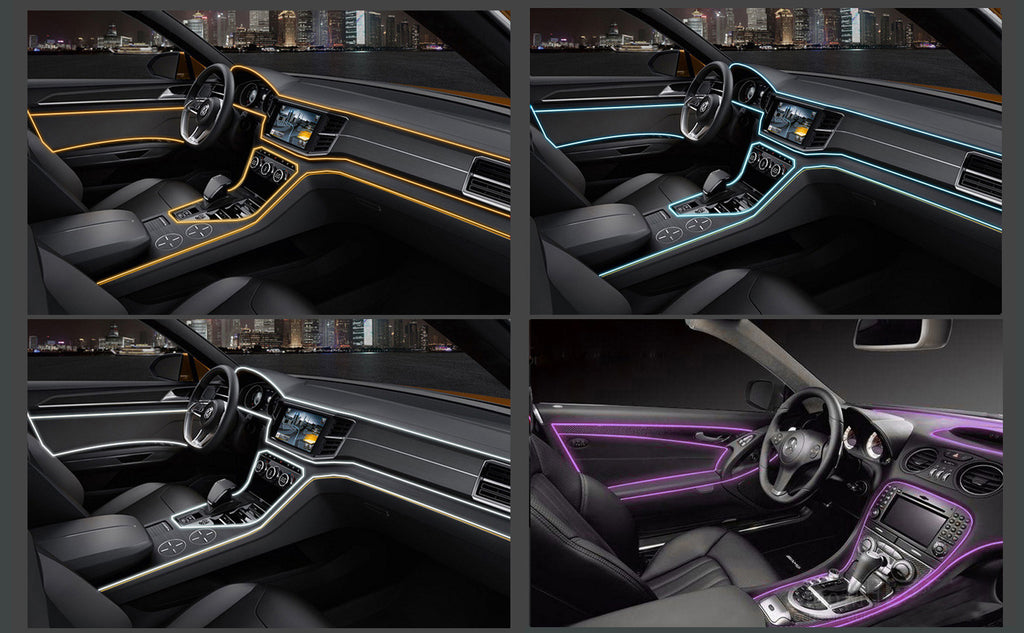 Tira de luz neón flexible 5m USB — luz ambiental para coche, habitación y decoración