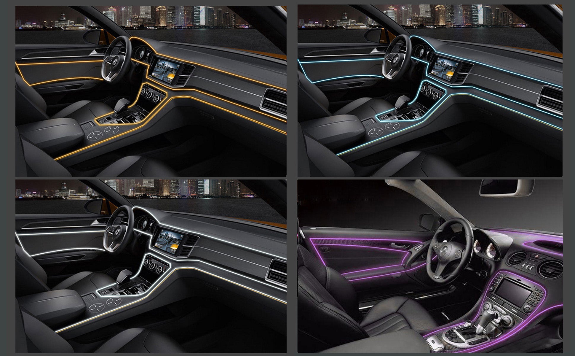 Tira de luz neón flexible 5m USB — luz ambiental para coche, habitación y decoración