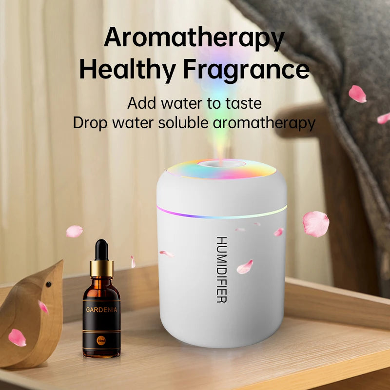 Mini humidificador aromaterapia USB 180ml — difusor de aceites esenciales para coche y hogar