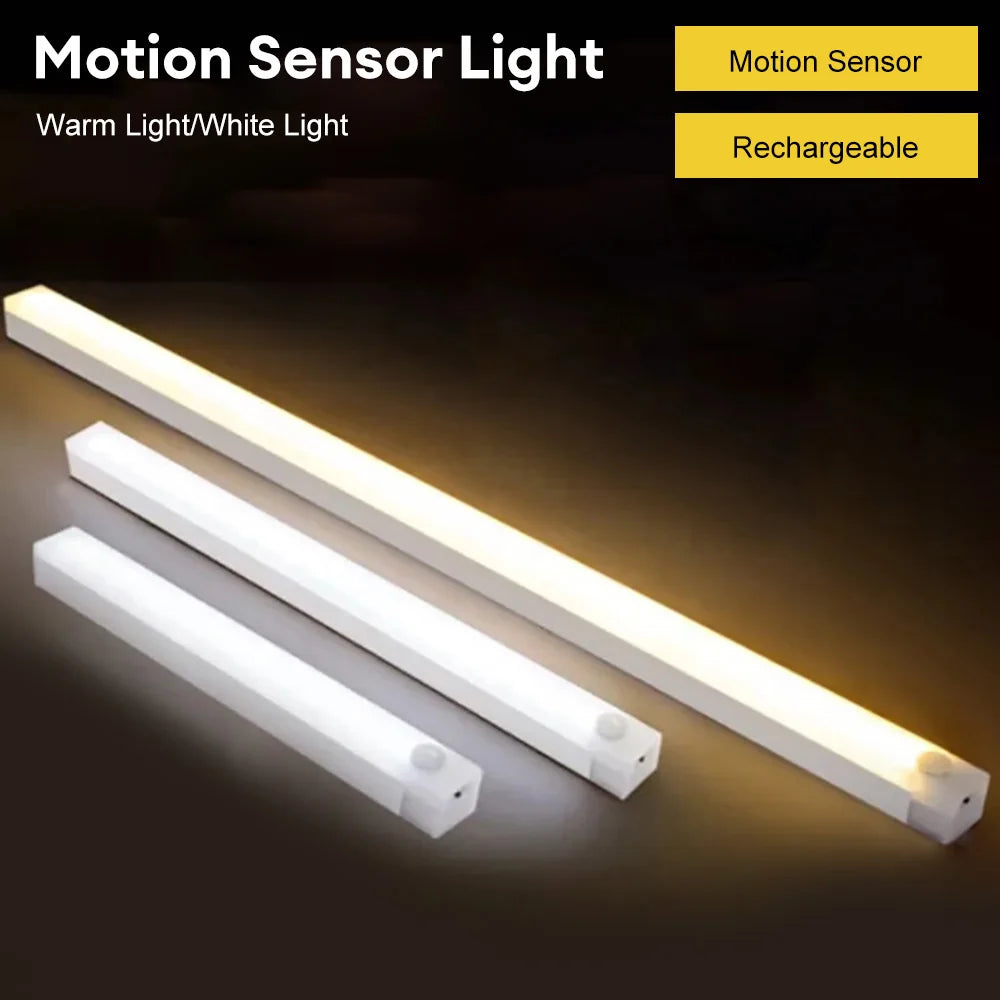 Luz LED con sensor de movimiento recargable USB-C — para armario, cocina y pasillo