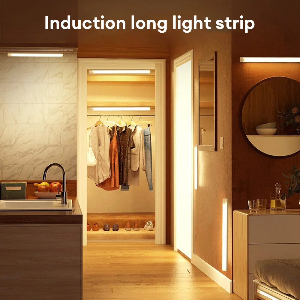 Luz LED con sensor de movimiento recargable USB-C — para armario, cocina y pasillo