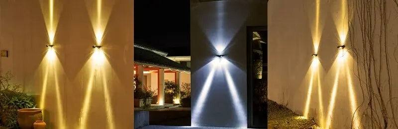 Lámpara solar LED exterior cuadrada IP65 — sensor automático para patio, balcón y jardín