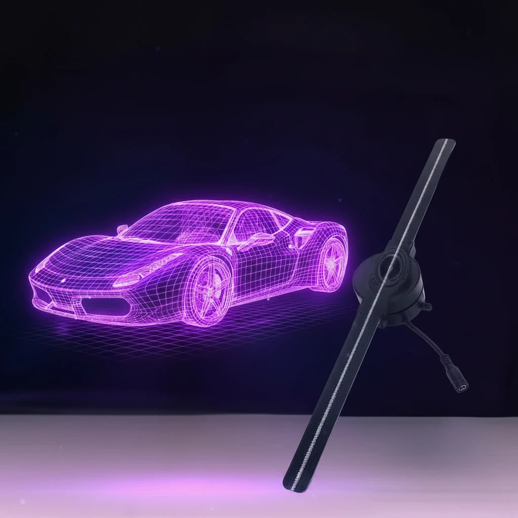Ventilador holográfico 3D WiFi 16.5" — proyector de imágenes flotantes para negocios y eventos