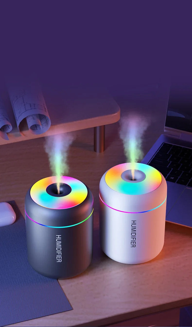 Mini humidificador aromaterapia USB 180ml — difusor de aceites esenciales para coche y hogar