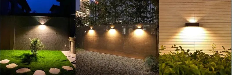 Lámpara solar LED exterior cuadrada IP65 — sensor automático para patio, balcón y jardín