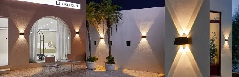 Lámpara solar LED exterior cuadrada IP65 — sensor automático para patio, balcón y jardín