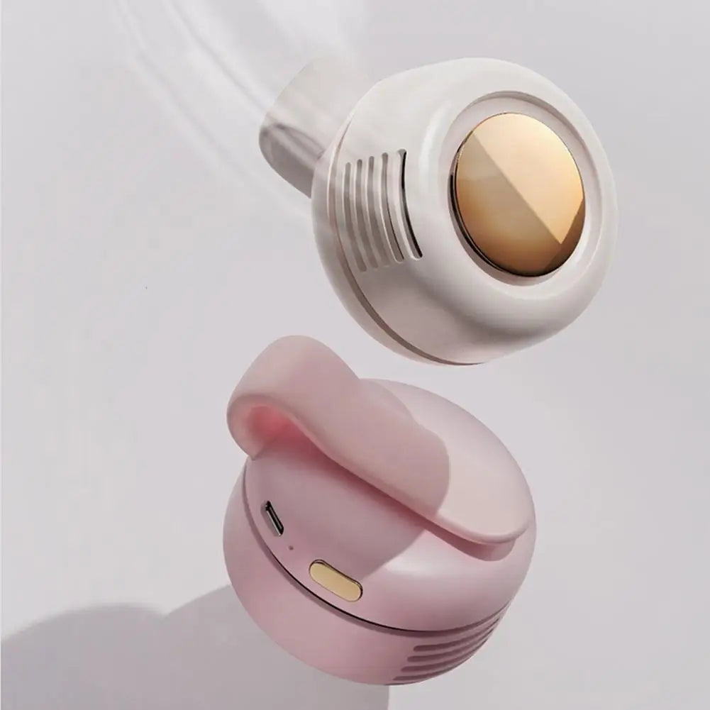 Mini ventilador portátil sin aspas con clip — silencioso, recargable y 3 velocidades