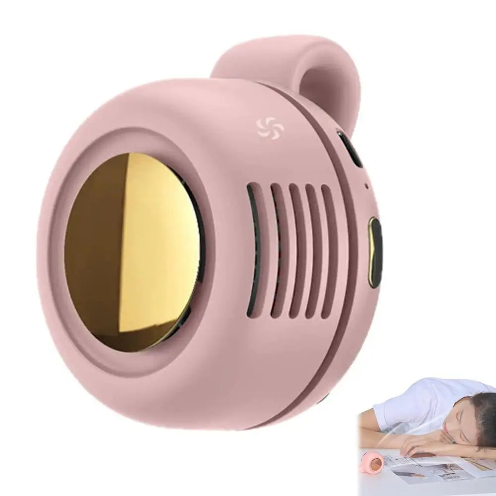 Mini ventilador portátil sin aspas con clip — silencioso, recargable y 3 velocidades