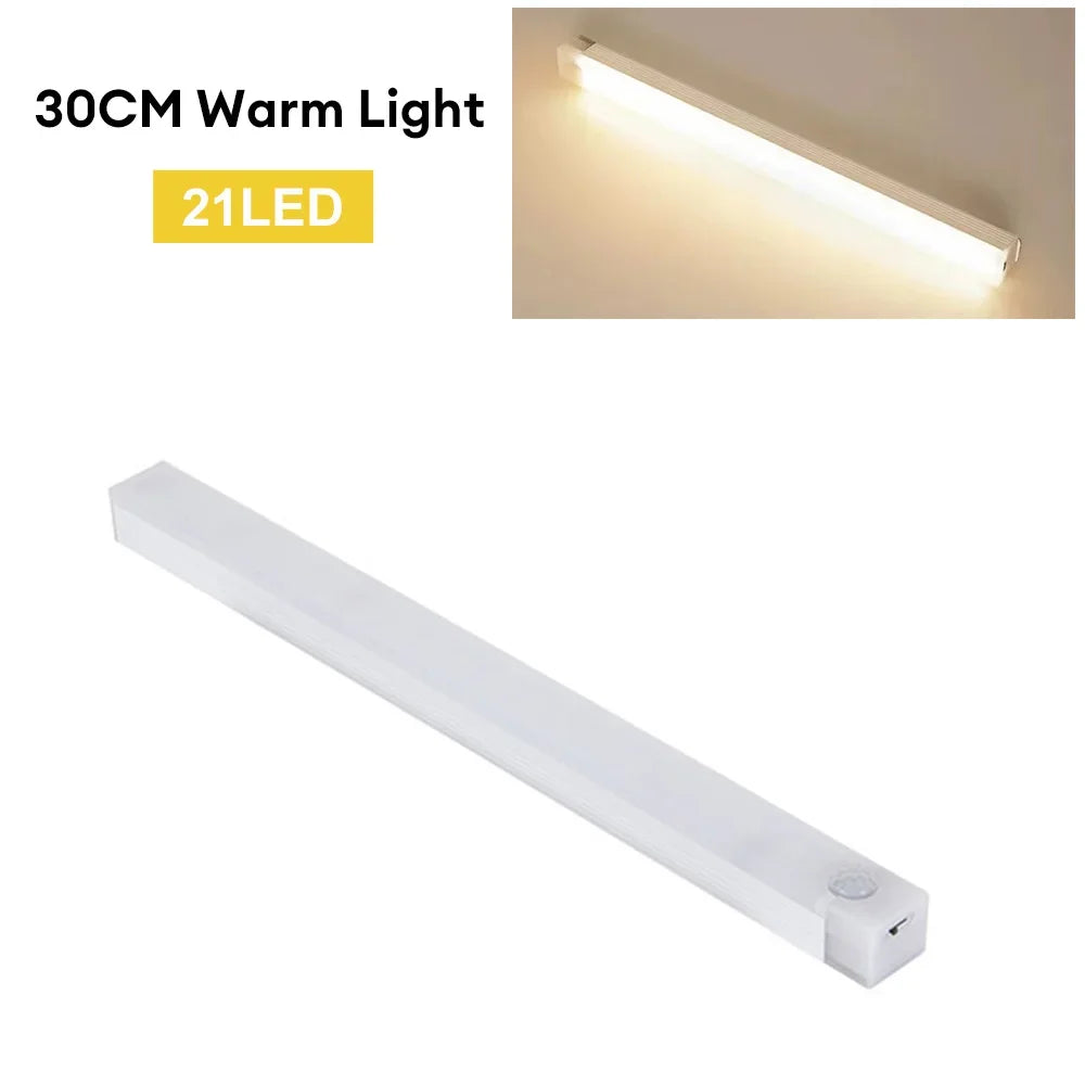 Luz LED con sensor de movimiento recargable USB-C — para armario, cocina y pasillo