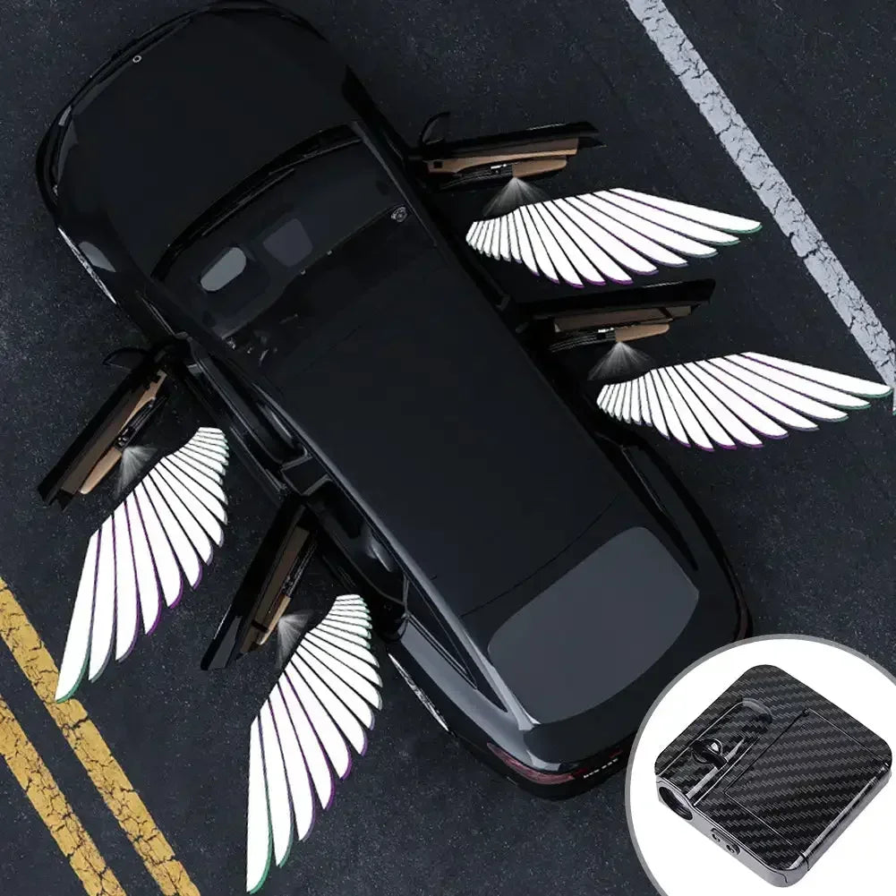 Proyector láser para puertas de coche — luz de bienvenida automática sin cableado