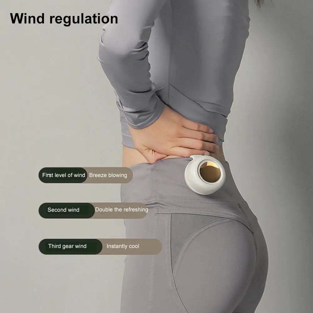 Mini ventilador portátil sin aspas con clip — silencioso, recargable y 3 velocidades