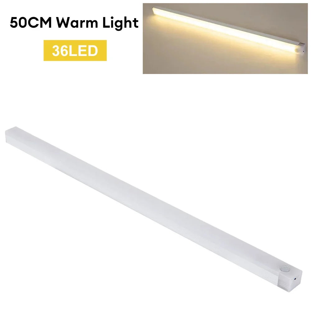 Luz LED con sensor de movimiento recargable USB-C — para armario, cocina y pasillo
