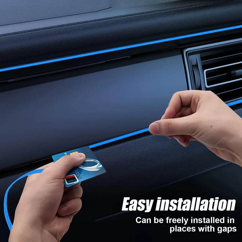 Tira de luz neón flexible 5m USB — luz ambiental para coche, habitación y decoración