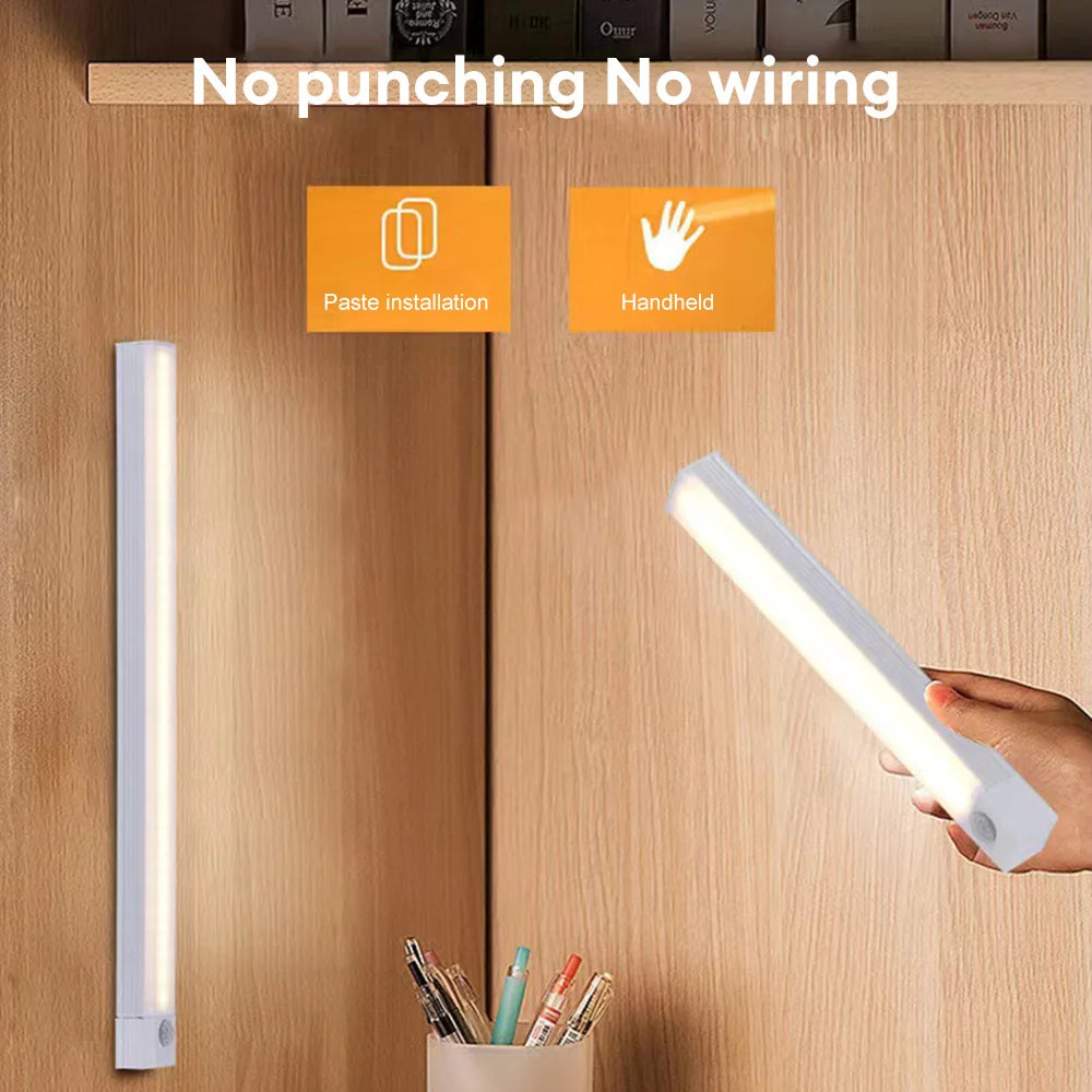 Luz LED con sensor de movimiento recargable USB-C — para armario, cocina y pasillo
