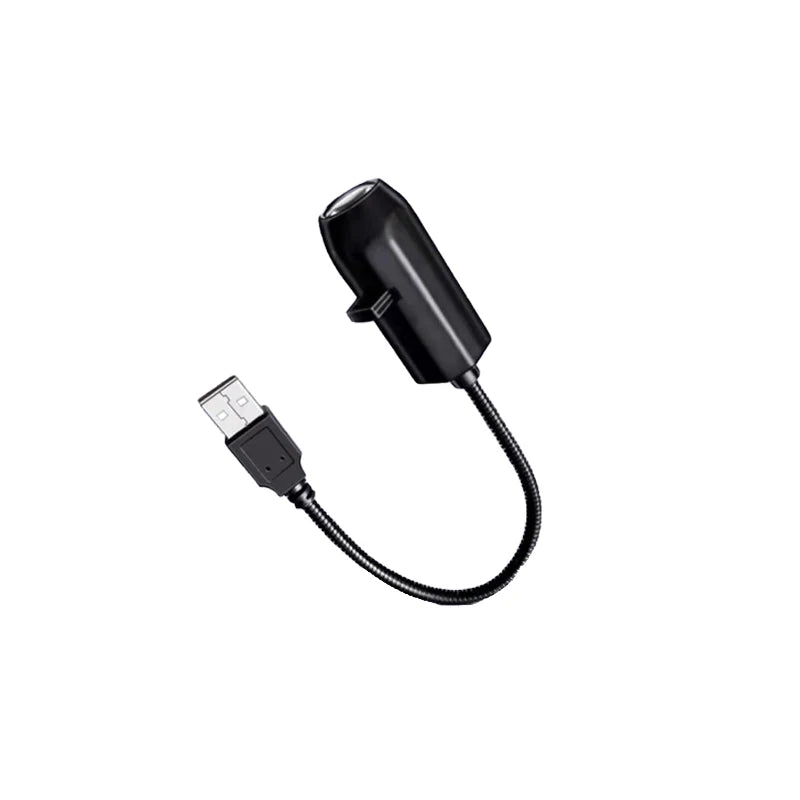 Proyector de estrellas y galaxias USB — luz nocturna giratoria 360° para dormitorio