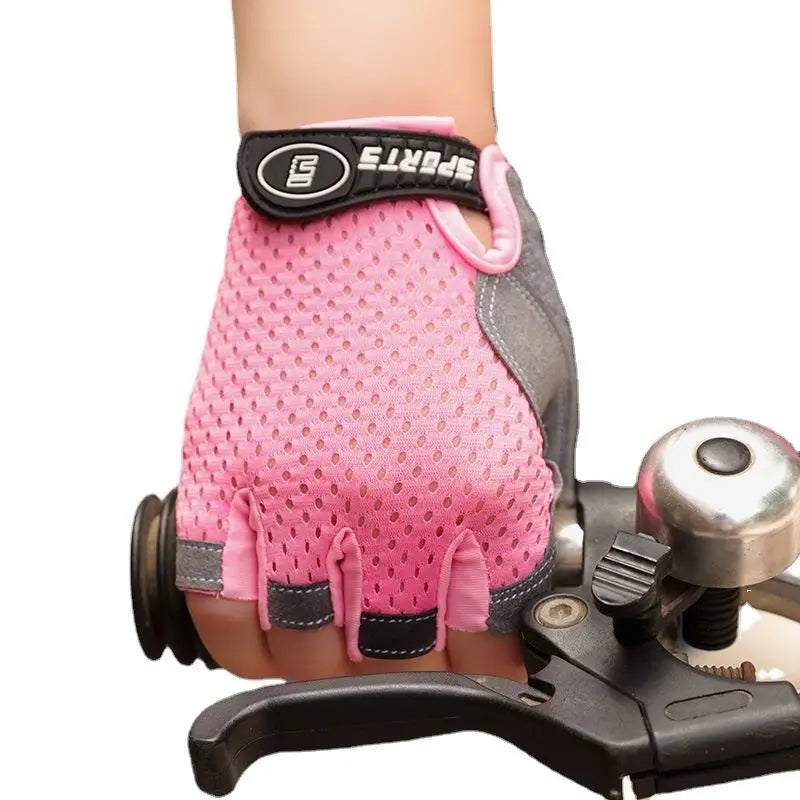 Guantes de ciclismo y patineta para niños — antideslizantes, transpirables, 4 a 12 años